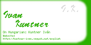 ivan kuntner business card